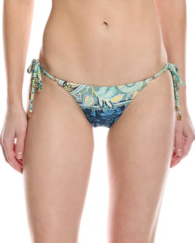 Monte And Lou Tie Side Bikini Bottom In Blue