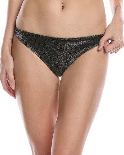Ramy Brook Isla Bikini Bottom In Blsms-black - Sparkle Metallic