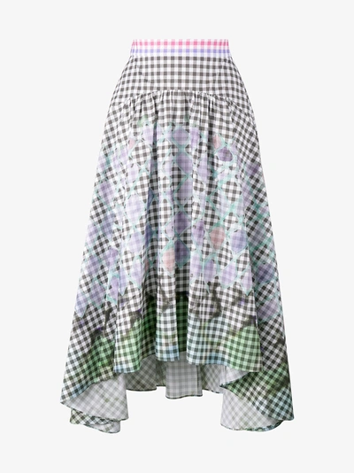 Shop Peter Pilotto Diamond Print Gingham Skirt