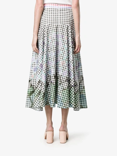 Shop Peter Pilotto Diamond Print Gingham Skirt