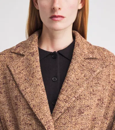 Kiton Wool-alpaca Single-breasted Coat In Brown