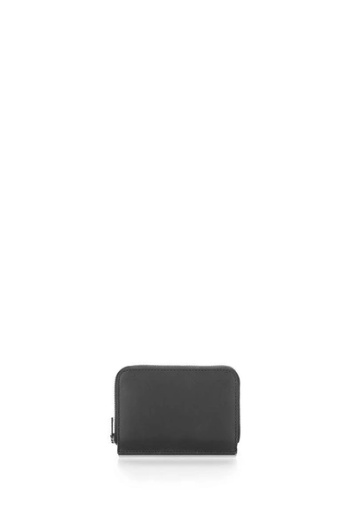 Shop Alexander Wang Dime Mini Compact Wallet Bar In Black