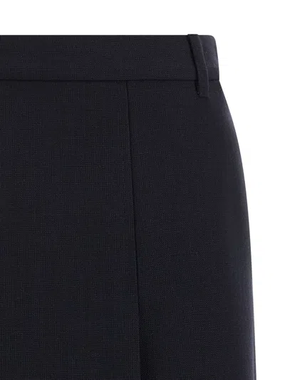 Prada Knee-length Skirt With Multiple Slits And Loops In Blue