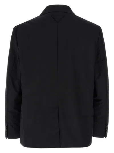 Prada L-blend Single-breasted Jacket In Black