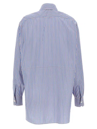 Prada Striped Shirt Shirt And Blouse Multicolor In Multi