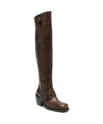 Dries Van Noten Square-toe Tall Boots In Multi