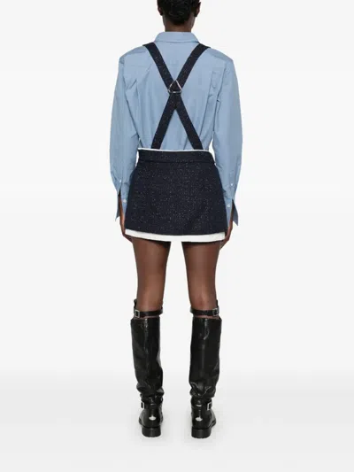 Maje Button-embellished Playsuit In Blue