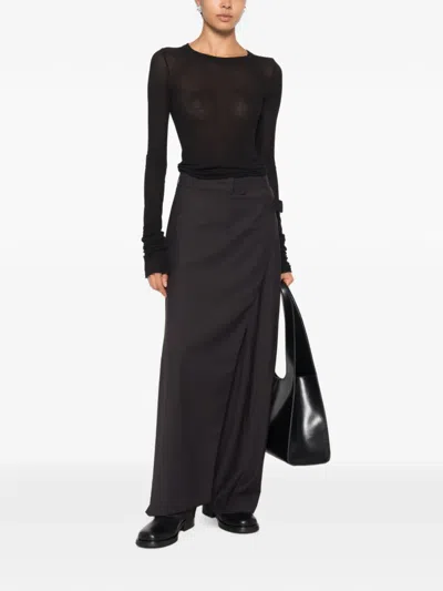 Source Unknown Sissi Wrap-belt Trousers In Black
