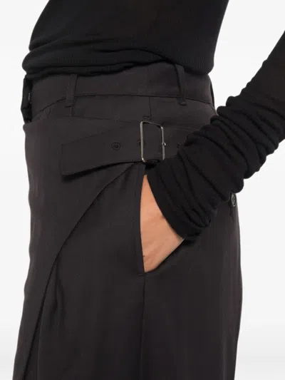 Source Unknown Sissi Wrap-belt Trousers In Black