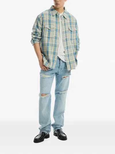 Acne Studios Distressed Jeans In Blue