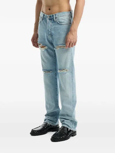 Acne Studios Distressed Jeans In Blue