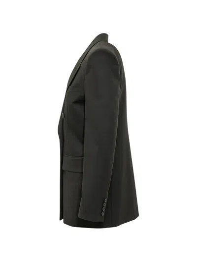 Msgm Double-breasted Peak-lapels Blazer In Black