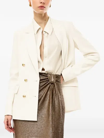 Nenette Baila Double-breasted Buttoned Blazer In Neutral