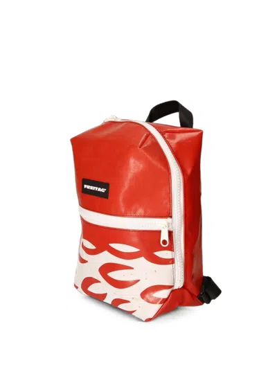 Freitag Walter Logo-patch Backpack In Red