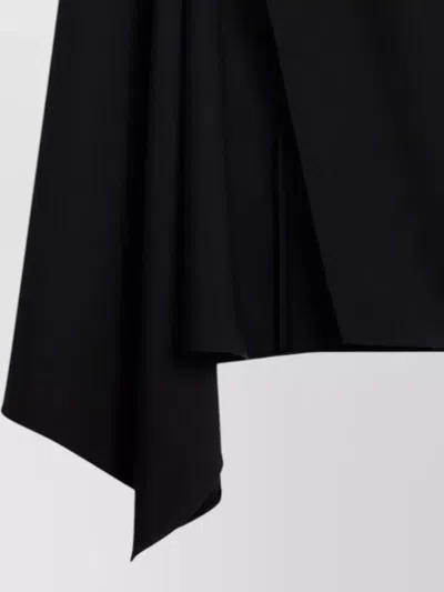 Givenchy Wool Asymmetric Maxi Skirt In Blue