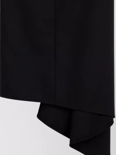 Givenchy Wool Asymmetric Maxi Skirt In Blue