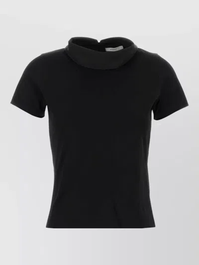 Givenchy High-collar Back-button T-shirt In Black