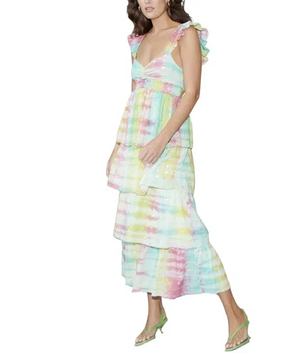 Saylor Leola Midi Dress In Blue