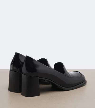 Prada Patent Leather Loafer Pumps In Black
