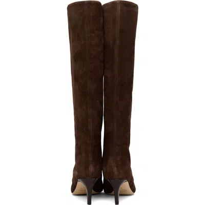 Paris Texas Chocolate Suede Pointed-toe Boots In Brown