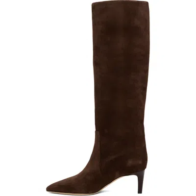 Paris Texas Chocolate Suede Pointed-toe Boots In Brown