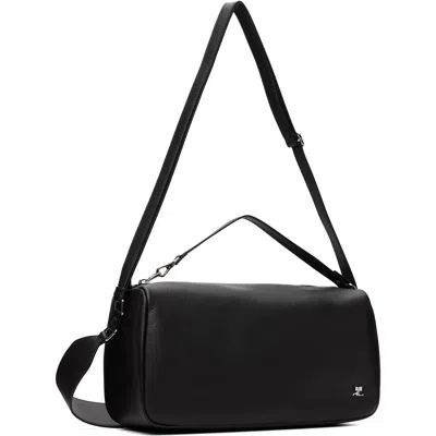 Courrèges Black Medium Three Sixty Leather Bag In 9999 Black