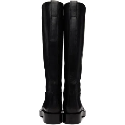 Paris Texas Nappa Leather Flat Ankle Boots With Pull Tab And 20mm Heel In Black