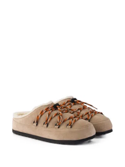 Prada Suede Mules In Pink