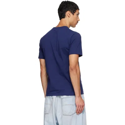 Bape Navy College T-shirt In Blue