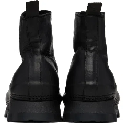 Guidi Black Vs01 Leather Front Zip Ankle Boots In Black