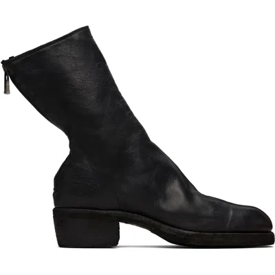 Guidi Back Zip Boots In Black