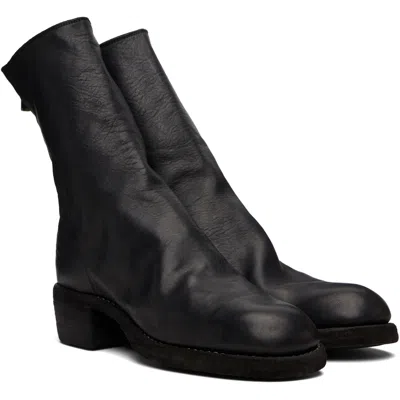 Guidi Back Zip Boots In Black