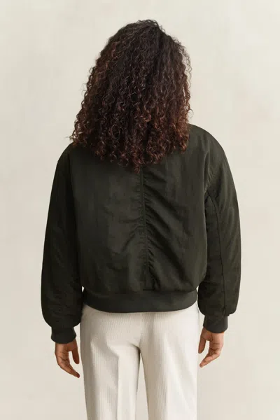 Gant Padded Bomber Jacket In Black