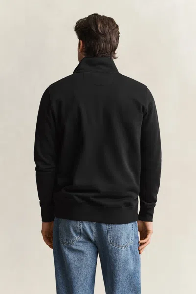 Gant Shield Half-zip Sweatshirt In Black