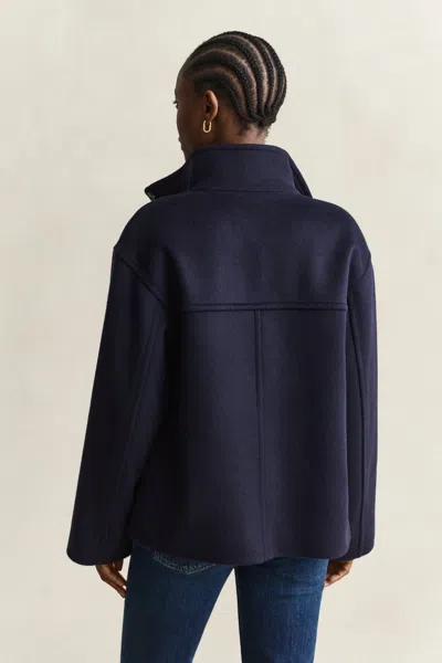 Gant Wool Blend Jacket In Blue