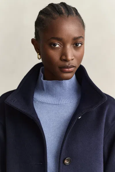 Gant Wool Blend Jacket In Blue