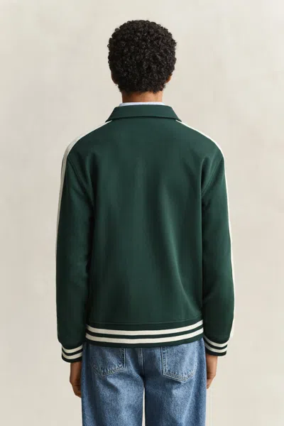 Gant Interlock Buttoned Jacket In Green