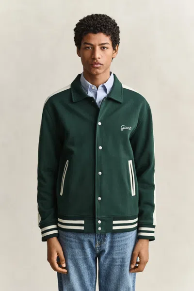 Gant Interlock Buttoned Jacket In Green