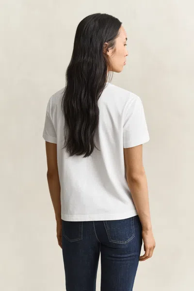 Gant Tonal Shield T-shirt In White
