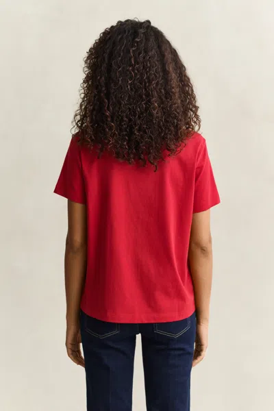 Gant Shield T-shirt In Red