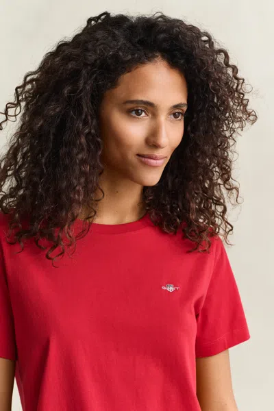 Gant Shield T-shirt In Red