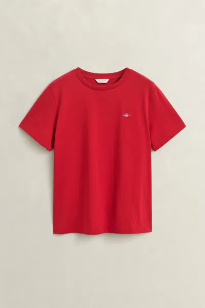 Gant Shield T-shirt In Red