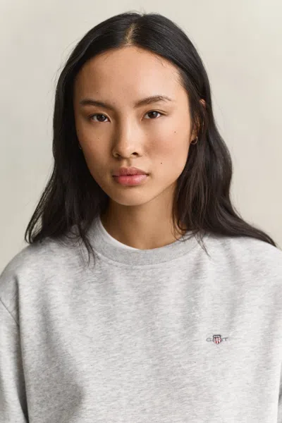 Gant Shield Sweatshirt In Gray