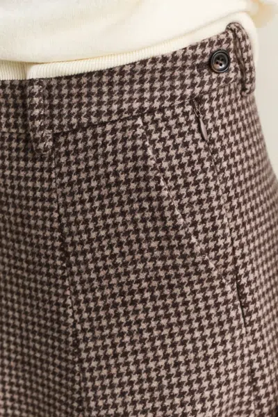 Gant Flared Houndstooth Skirt In Multi