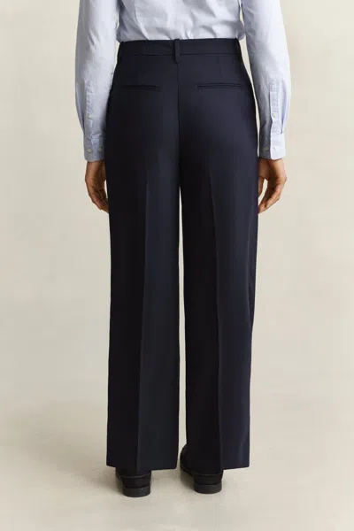 Gant Tailored Wool Pants In Blue
