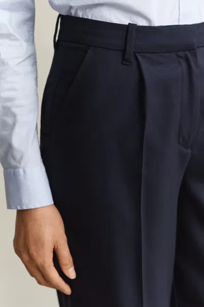 Gant Tailored Wool Pants In Blue