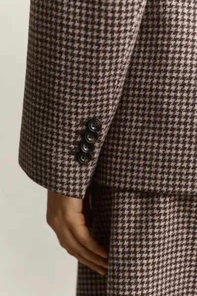 Gant Houndstooth Blazer In Multi
