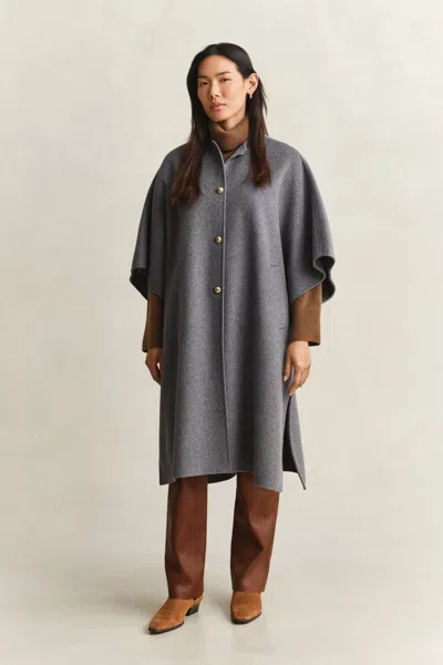 Gant Handstitched Cape Coat In Multi