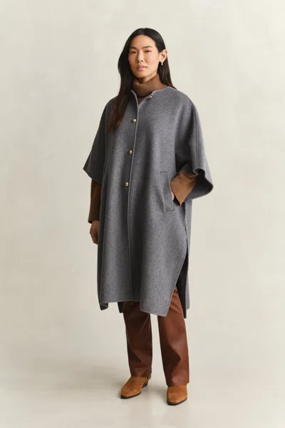 Gant Handstitched Cape Coat In Multi