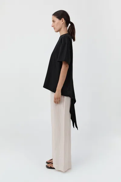 St Agni Woven Check Relaxed Pants In Soft Ash